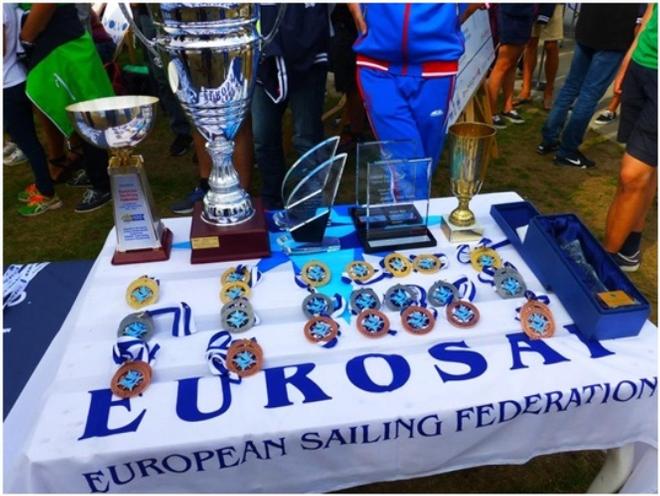 Trophies and Medals from 2014, Gdynia, Poland - European Championship © Eurosaf Youth Sailing